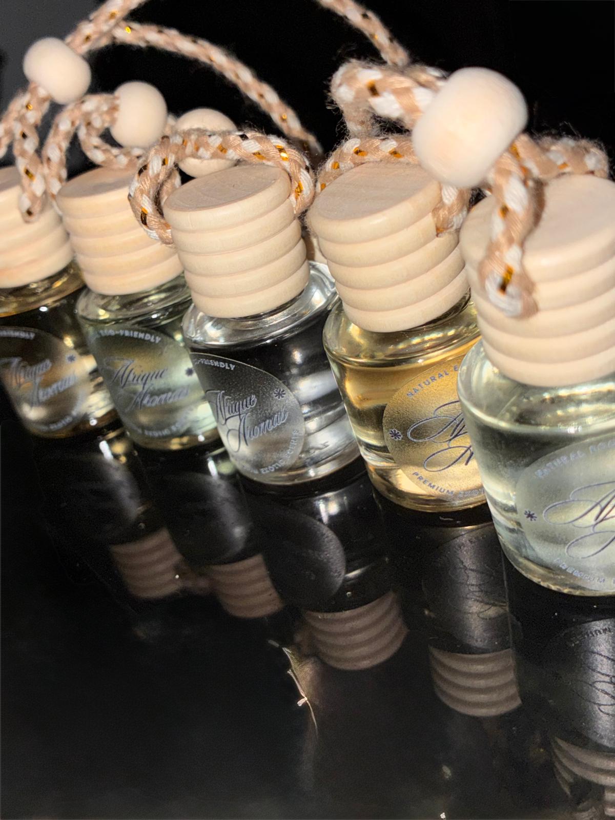 Decorative bottles with string lights on a dark background